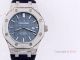 Swiss Replica Iced Out Audemars Piguet Royal Oak Blue Dial Watch - Blue Leather Strap (9)_th.jpg